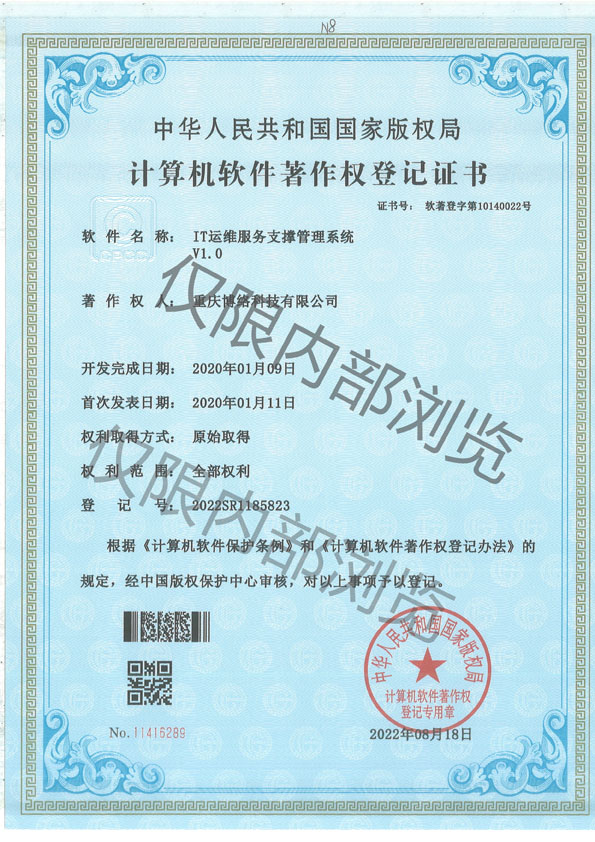 IT運維服務支撐管理系統(tǒng)V1.0